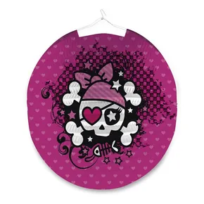 Papierový lampión Pink Pirate priemer 25 cm